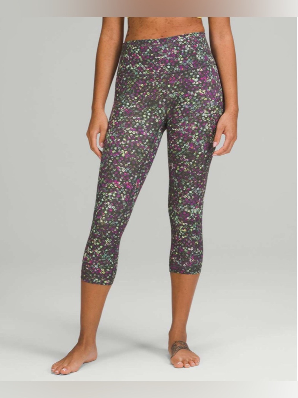 Lululemon Wunder Under High Rise Crop 21" Full On Luxtreme Leggings Sz 12